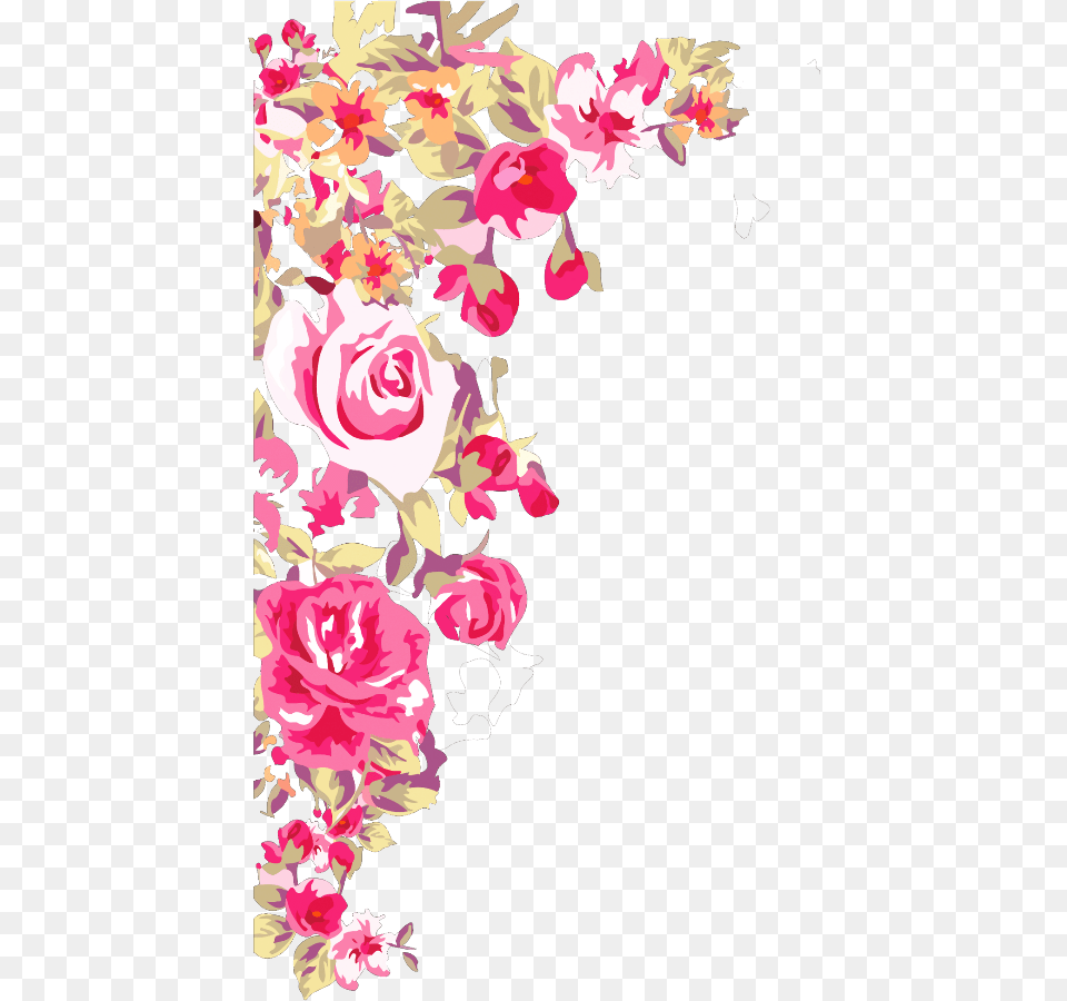 Pink Flowers Mq Pink Roses Rose Border Borders Cute Birthday Wishes To Best Friend, Art, Plant, Pattern, Graphics Free Png Download