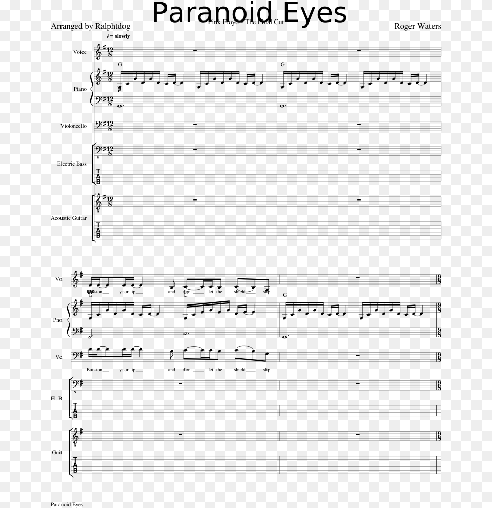 Pink Floyd Paranoid Eyes Partition, Gray Free Transparent Png