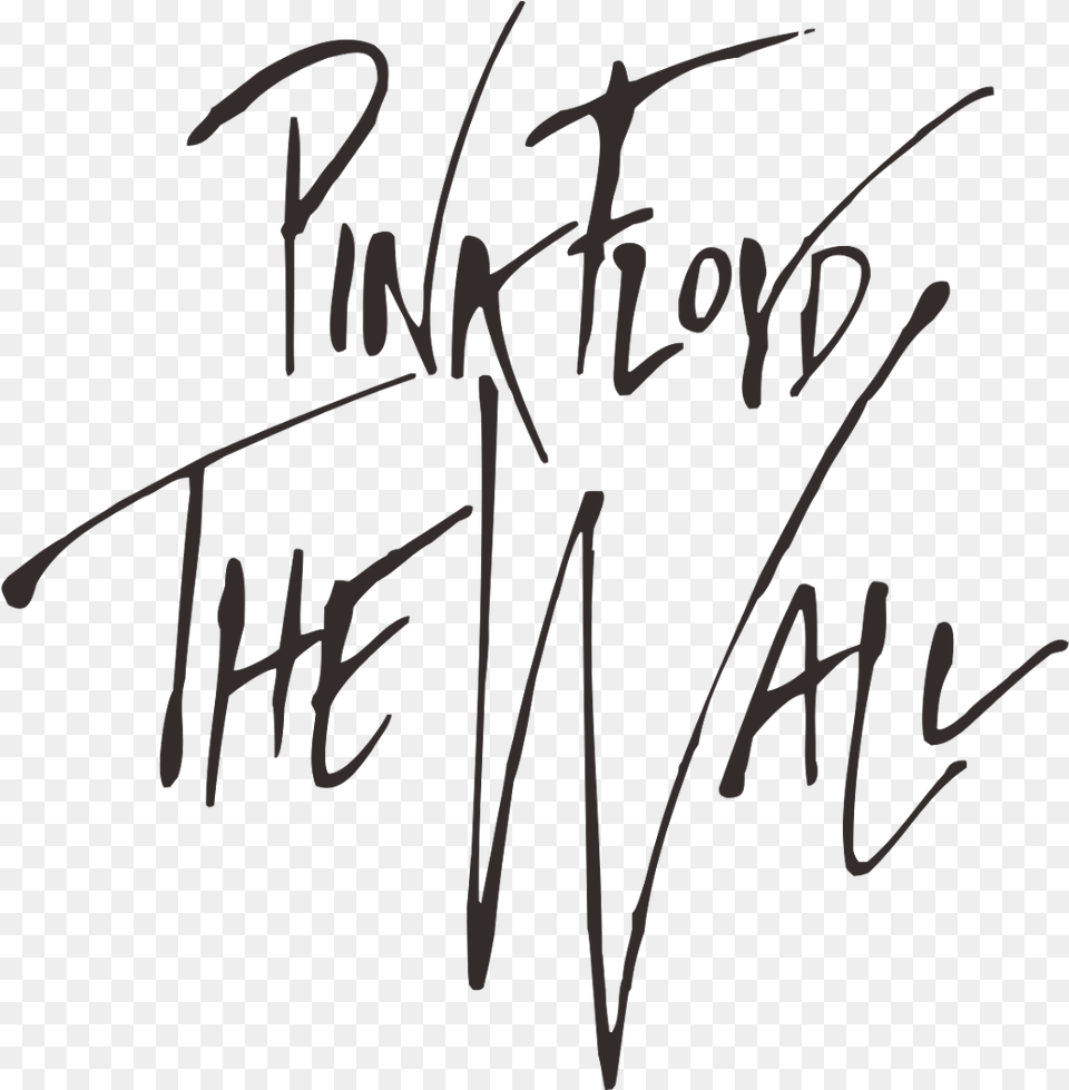 Pink Floyd The Wall Logo Logo Pink Floyd Vector, Handwriting, Text Png