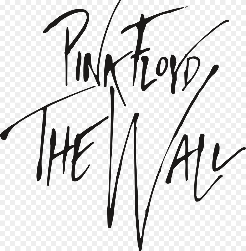 Pink Floyd The Wall Logo Transparent Pink Floyd The Wall Logo, Handwriting, Text, Bow, Weapon Png Image