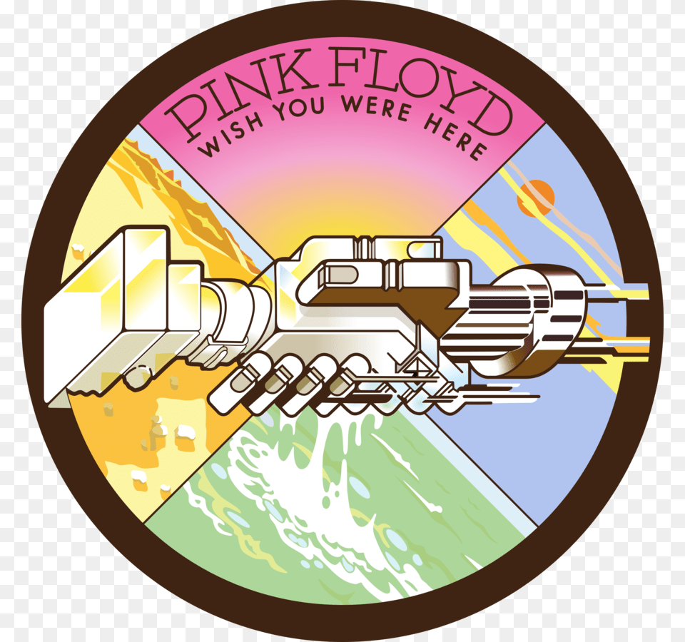 Pink Floyd Wish You Were Here Sticker, Disk Png