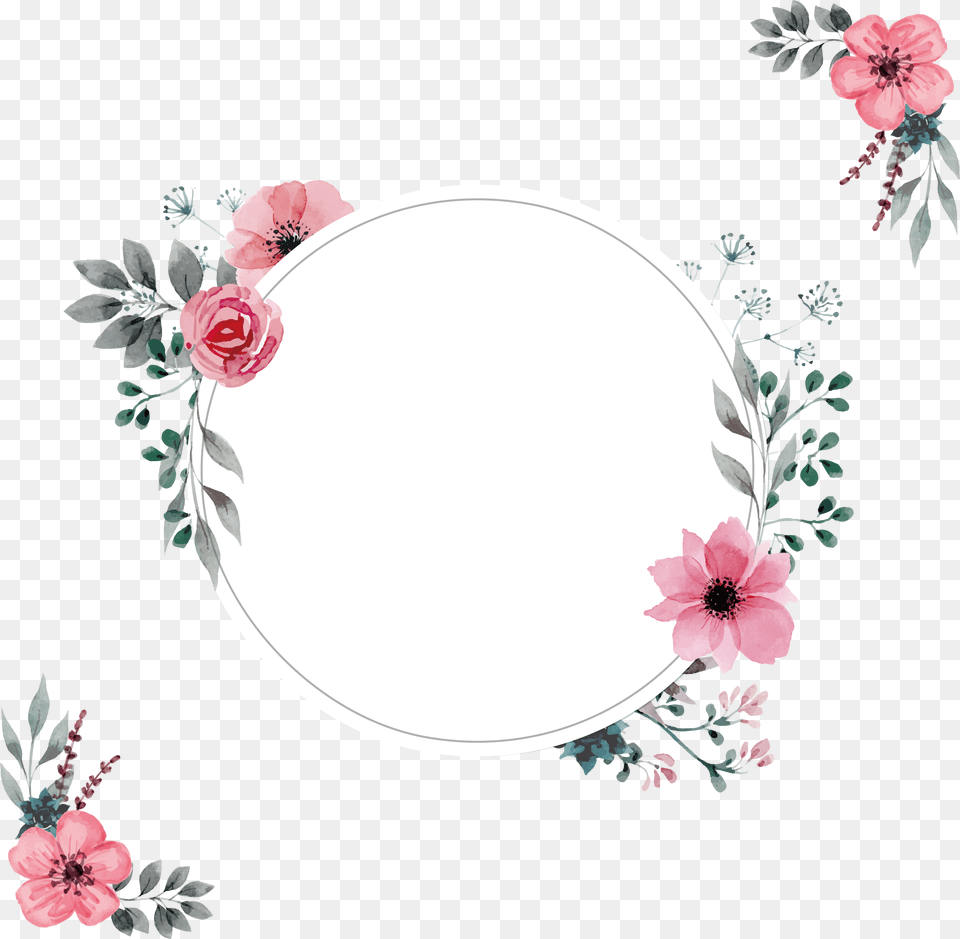 Pink Frames, Art, Floral Design, Graphics, Pattern Free Png