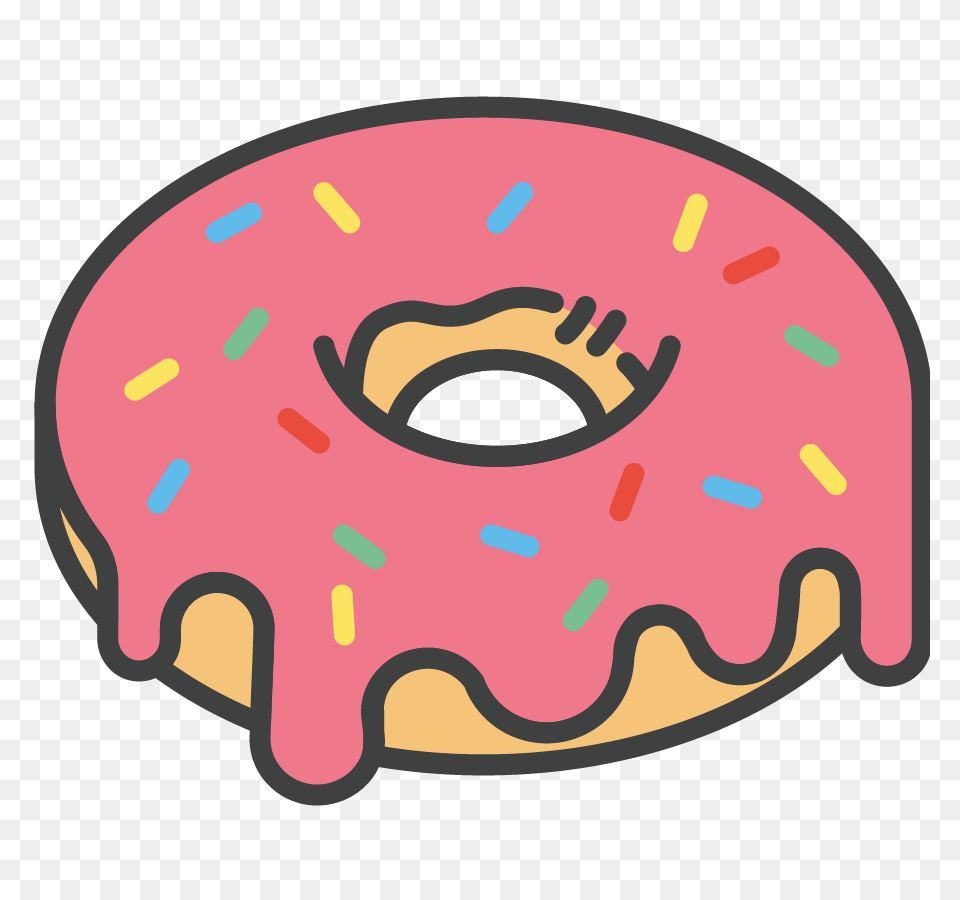 Pink Frosted Donut Shirt Foodie Apparel Shop, Food, Sweets Free Png Download