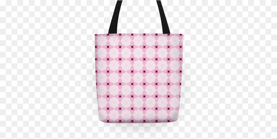 Pink Geometric Flower Pattern Tote Tote Bag, Accessories, Handbag, Purse, Tote Bag Png Image