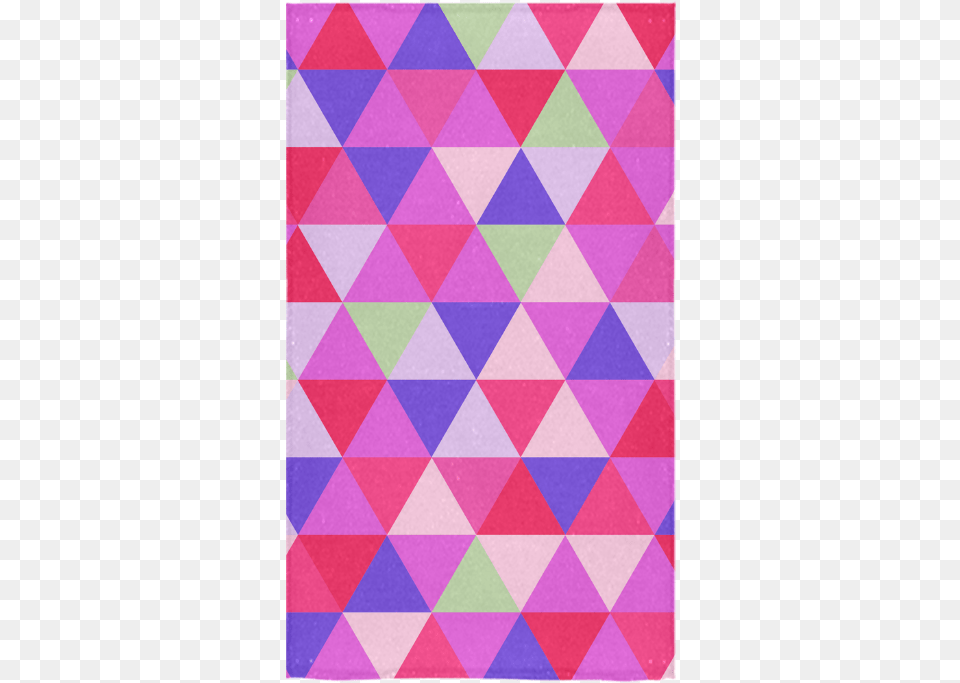 Pink Geometric Triangle Pattern Custom Towel 16 X28 Triangle, Home Decor, Smoke Pipe, Quilt Free Png