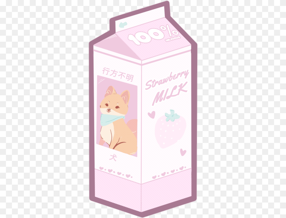 Pink Girls Kawaii Cute Tumblr Dreams Milk Cookie Girls Box, Beverage, Carton, Cardboard, Mammal Png