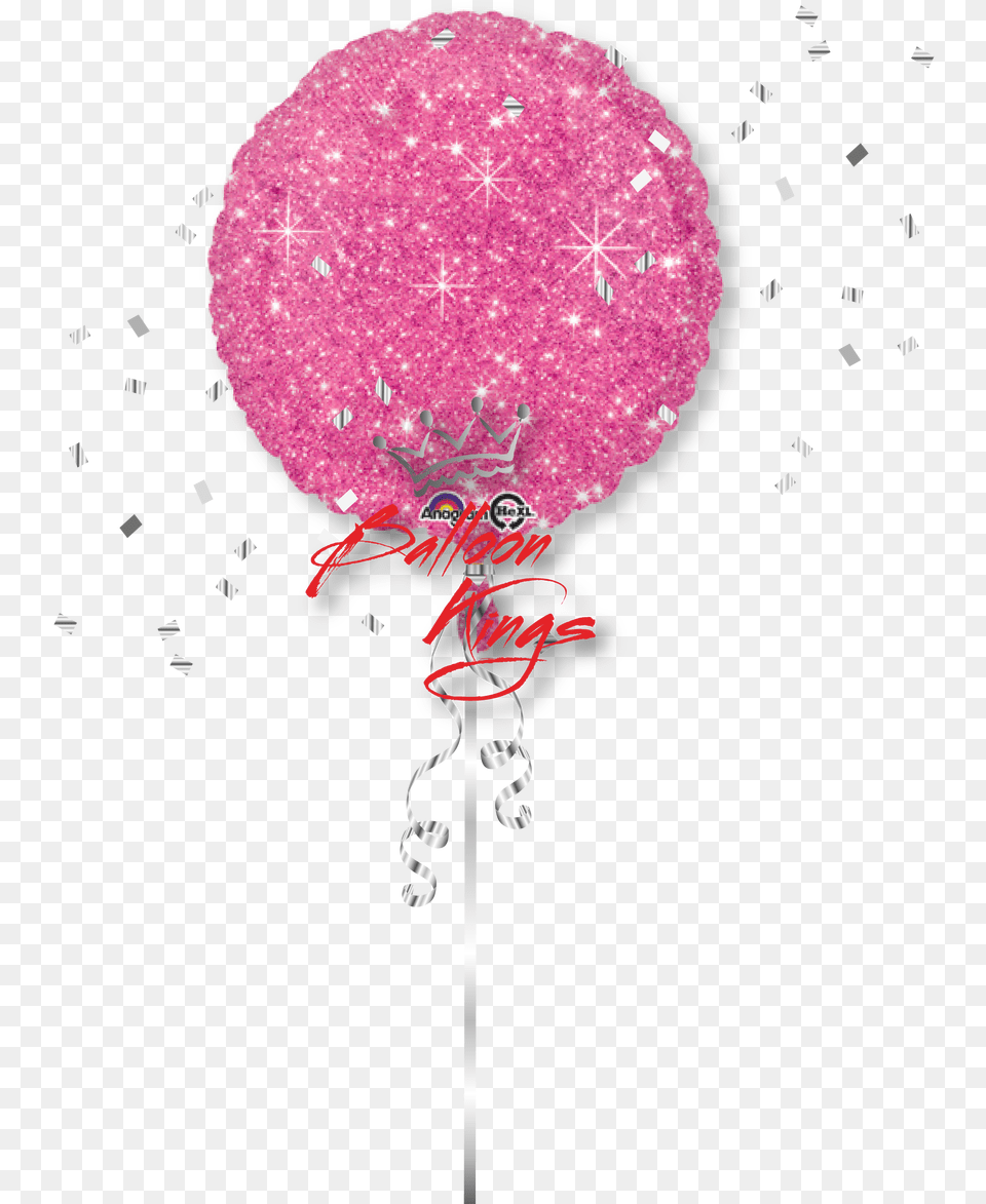 Pink Glitter Balloon Pink Glitter Balloon, Flower, Plant, Food, Sweets Free Png Download
