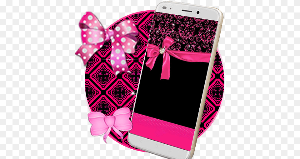 Pink Glitter Bow Live Wallpaper Smartphone, Electronics, Mobile Phone, Phone Free Png