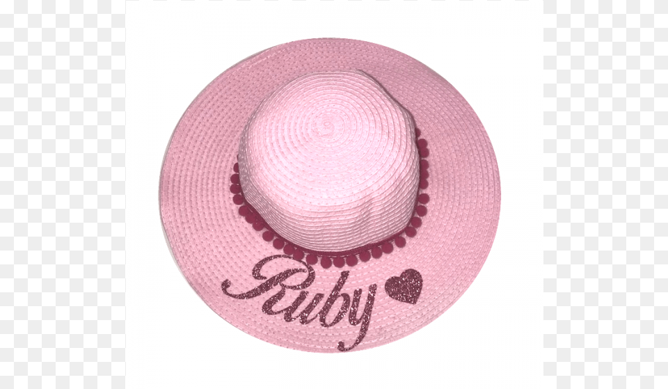 Pink Glitter Children39s Personalised Hat Bella, Clothing, Sun Hat Free Transparent Png