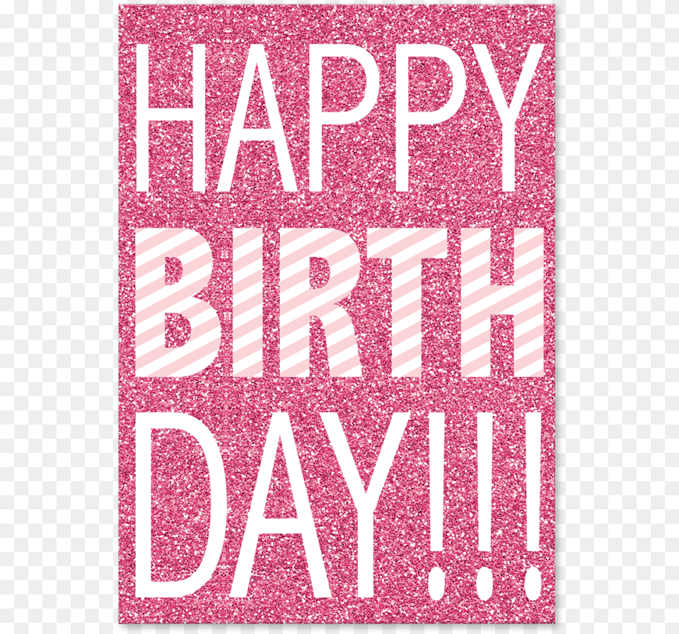 Pink Glitter Happy Birthday Free Png Download