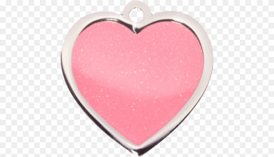 Pink Glitter Heart 32x33mm Fashion Pet Tag By Bow Wow Tag Em Pink Free Png