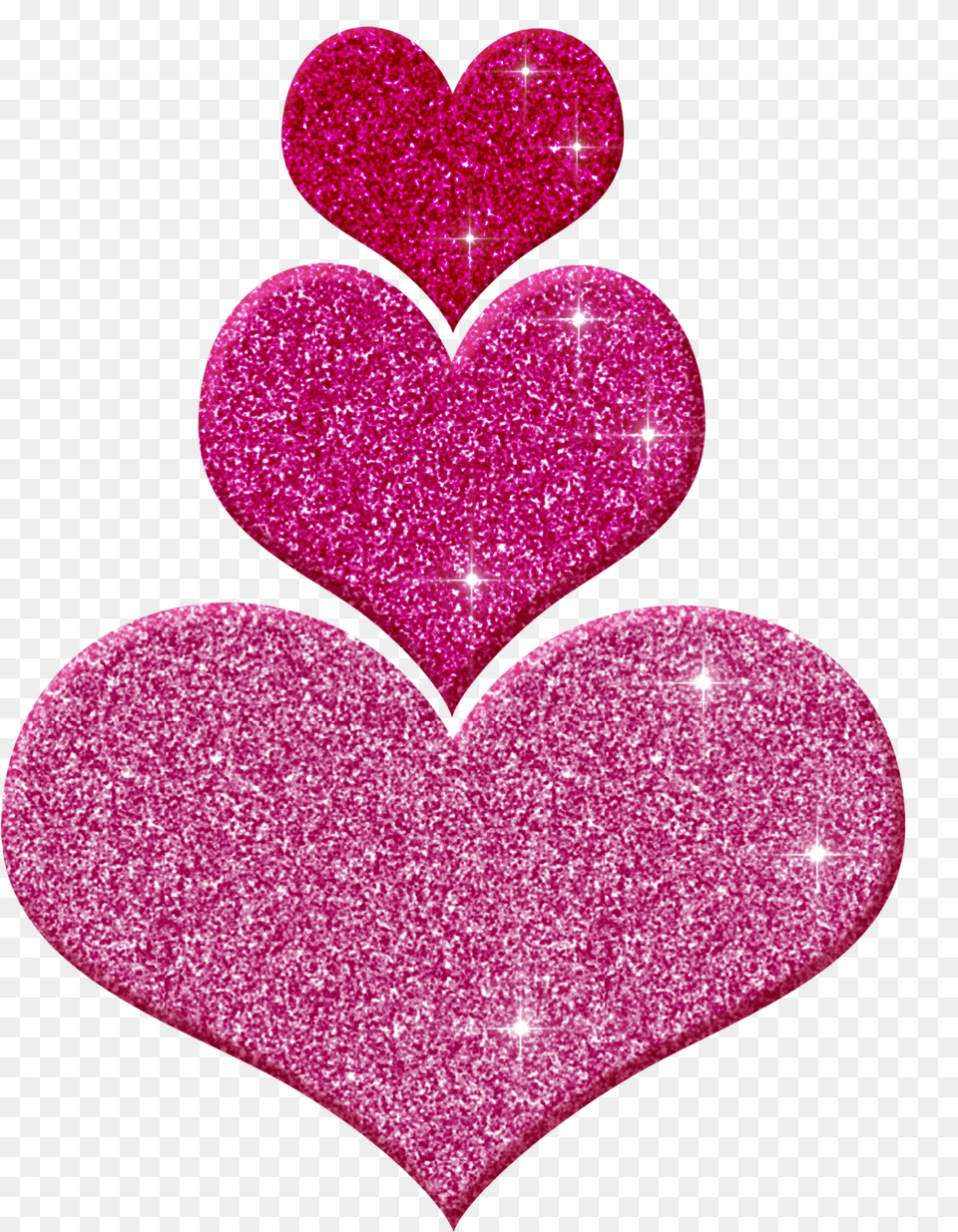 Pink Glitter Heart Free Transparent Png