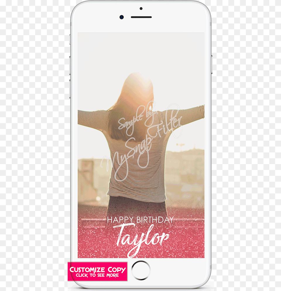 Pink Glitter Sparkle Birthday Snapchat Filter, Electronics, Mobile Phone, Phone, Adult Png