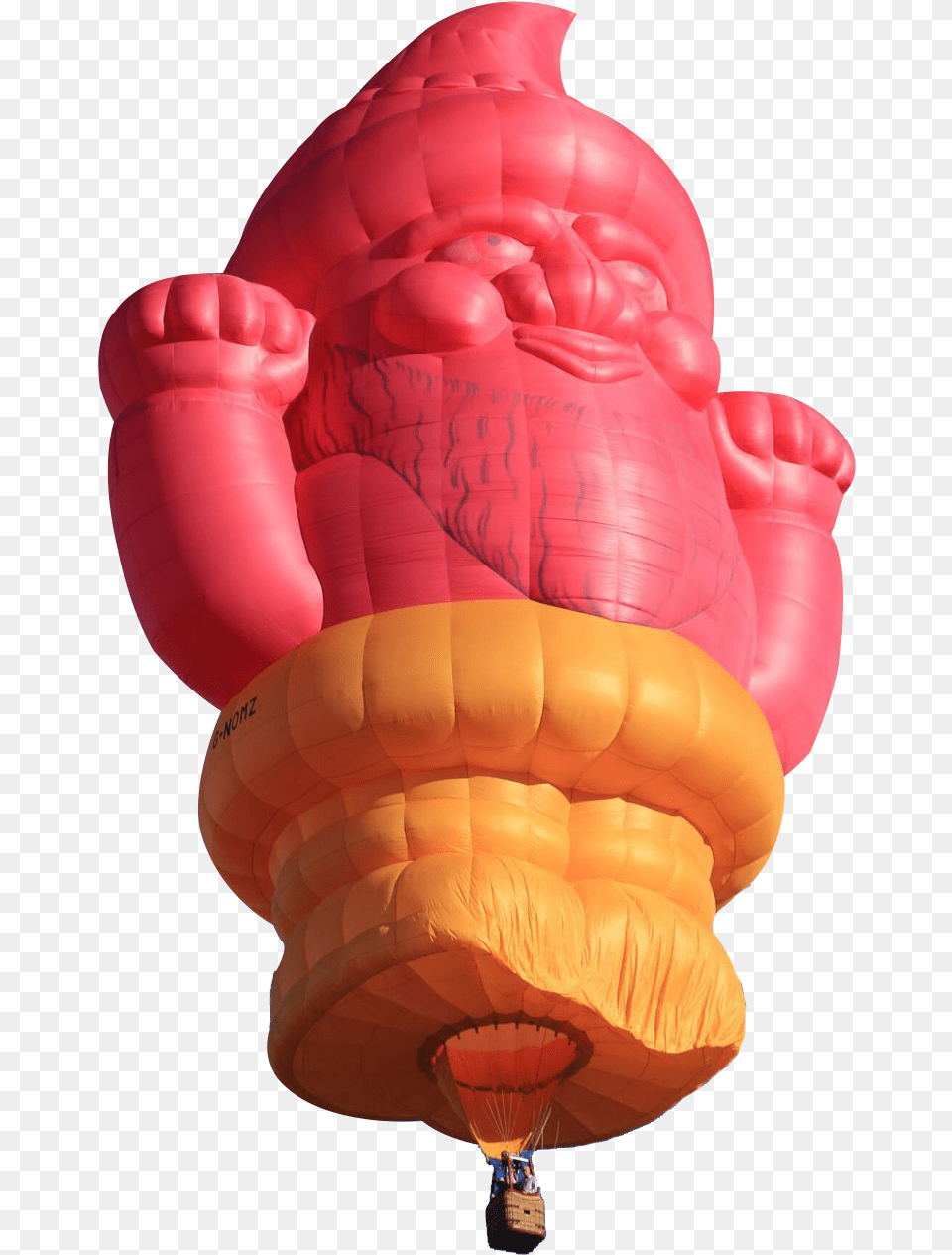 Pink Gnome Pilot Hot Air Balloon, Aircraft, Hot Air Balloon, Transportation, Vehicle Png Image