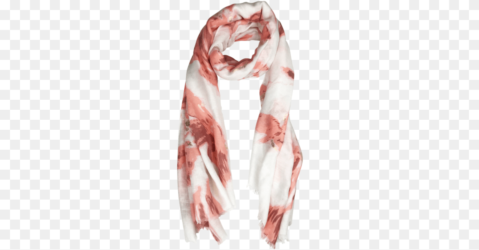 Pink Gold Floral Scarf Scarf, Clothing, Stole, Adult, Female Free Png