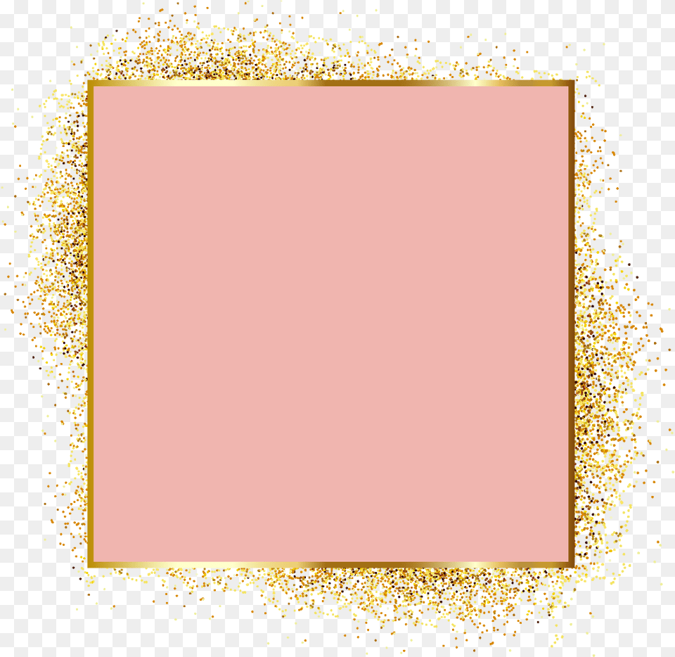 Pink Gold Rosegold Glitter Square Brush Geometric Rose Gold Watercolor Pink Gold, White Board, Paper Png