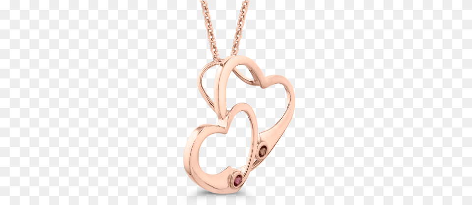 Pink Gold Ruby Heart Pendant With Chain Ph0200t Rp Locket, Accessories, Jewelry, Necklace, Smoke Pipe Png Image