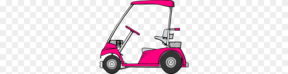 Pink Golf Cart Clip Art, Device, Tool, Plant, Lawn Mower Free Transparent Png
