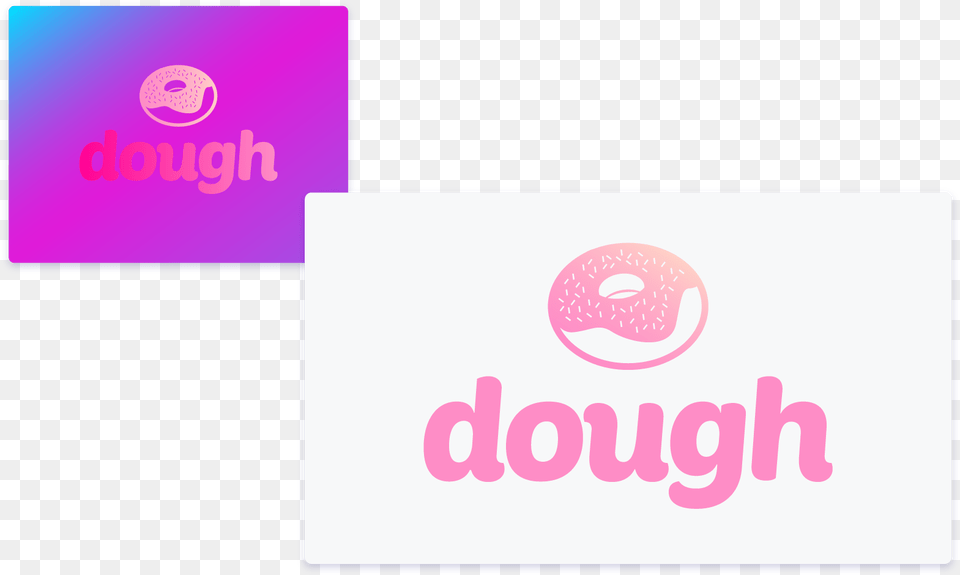 Pink Gradient Design For A Company Called Dough Circle, Sticker, Logo, Text Free Png Download