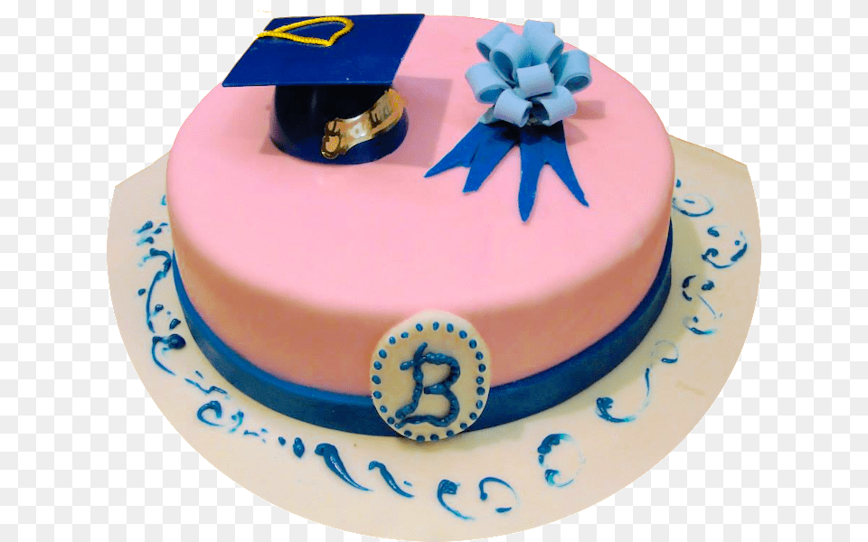 Pink Graduation Cake Pink And Blue Graduation Cake, Birthday Cake, Cream, Dessert, Food Png