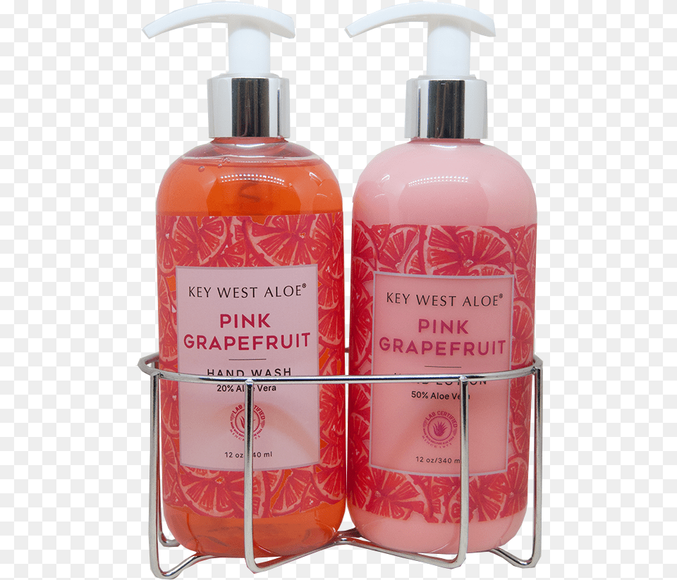 Pink Grapefruit Sink Duo Hand Lotion Made With 50 Liquid Hand Soap, Bottle, Cosmetics, Perfume Png Image