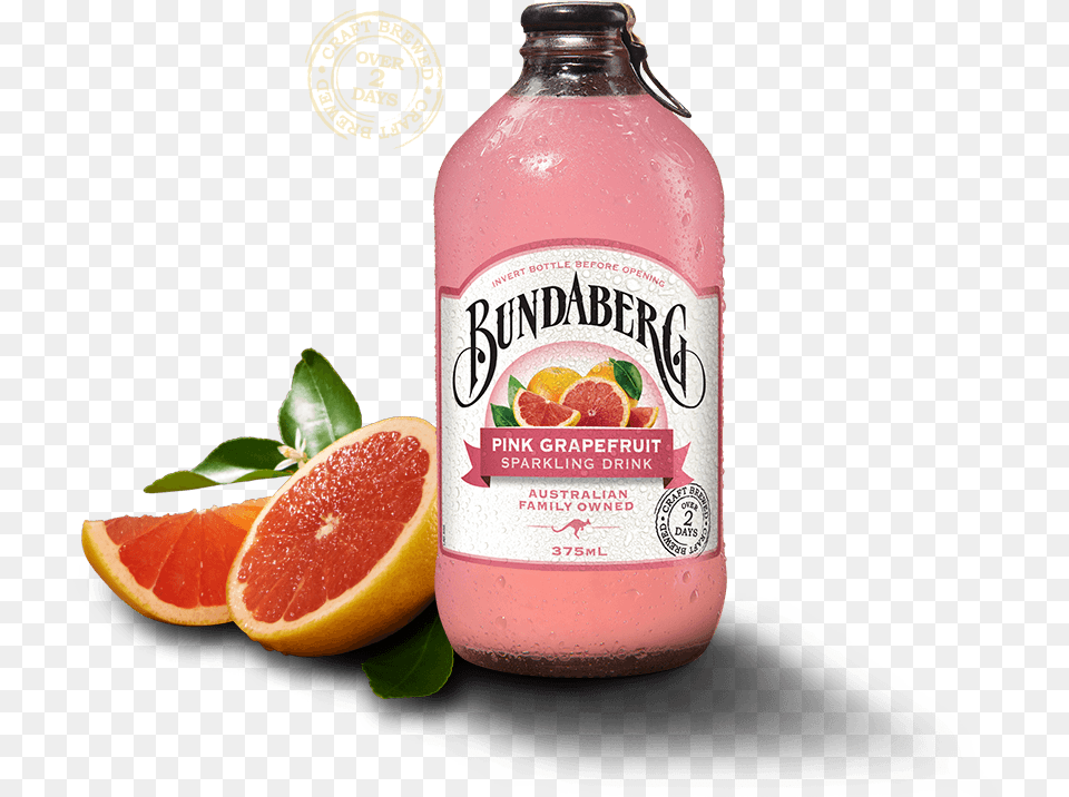 Pink Grapefruit Soft Drink Bundaberg Pink Grapefruit, Citrus Fruit, Food, Fruit, Plant Free Png Download