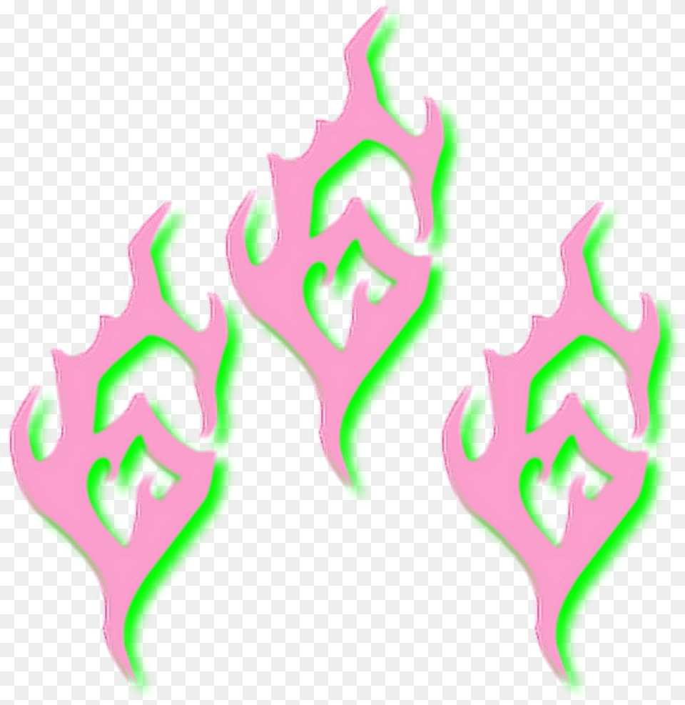 Pink Green Flames Devil Satan Satanist Goth Pink Green Flames, Art, Graphics, Accessories, Light Png