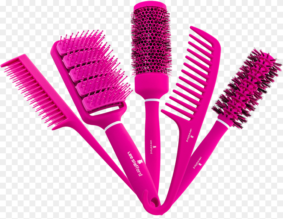Pink Hair Lee Stafford Hair Brush, Device, Tool, Toothbrush Free Png