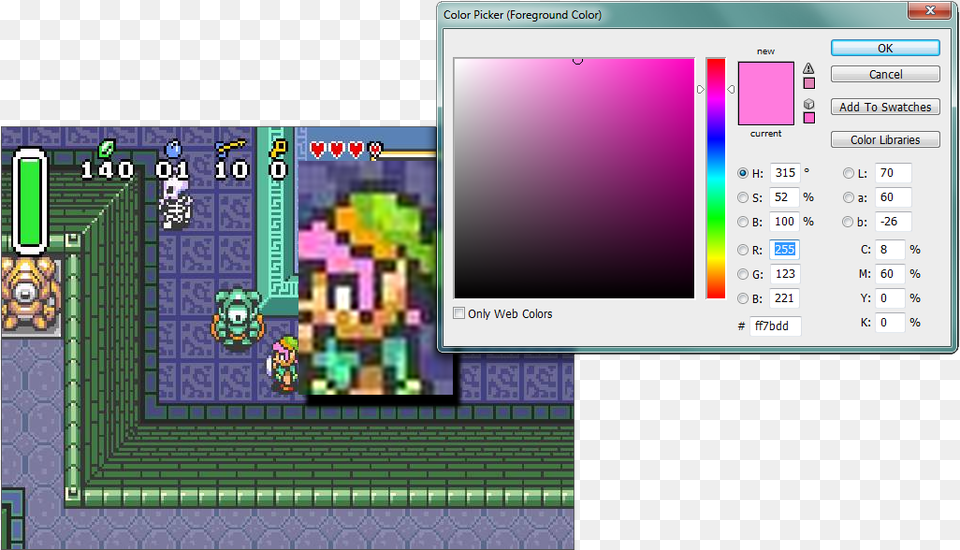 Pink Hair Snes Link Png