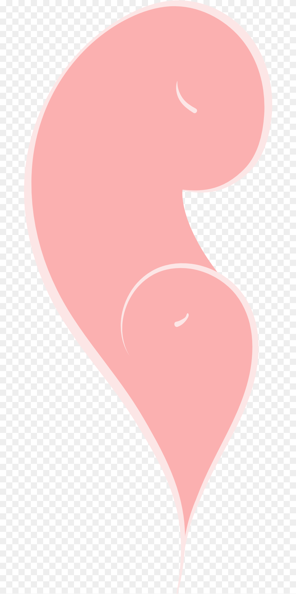 Pink Half Heart Coracao De Amor Bebe, Body Part, Ear, Astronomy, Moon Free Png Download