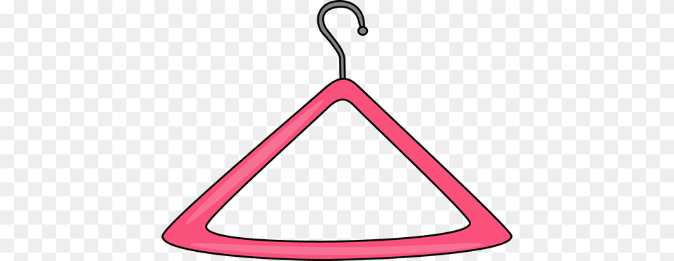 Pink Hanger Clip Art Image Pink Hanger Clipart, Triangle, Device, Grass, Lawn Free Png Download