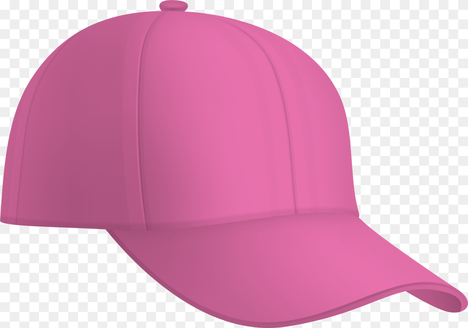 Pink Hat Clipart Banner Baseball Cap Pink Pink Baseball Cap Clipart, Baseball Cap, Clothing, Hardhat, Helmet Png Image