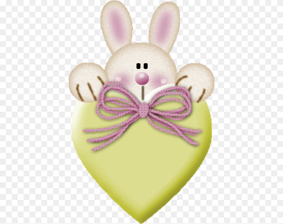 Pink Heart And Bunny Easter, Birthday Cake, Cake, Cream, Dessert Free Png