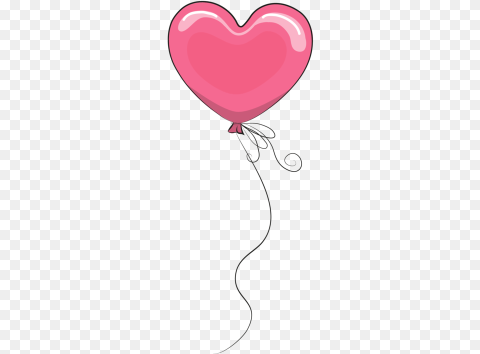 Pink Heart Balloon, Astronomy, Moon, Nature, Night Free Png Download