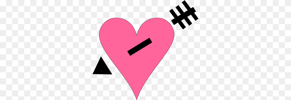 Pink Heart Black Arrow Valentine Clip Art Arrows Infinity Png