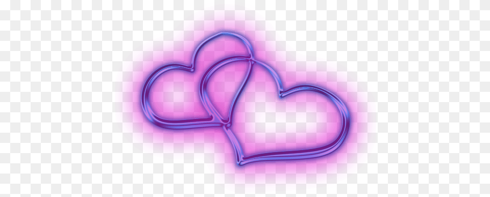 Pink Heart Clipart Stickpng Neon Purple Icon, Light Free Png Download