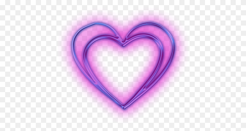 Pink Heart Clipart Transparent Stickpng Heart Icon Neon, Purple, Light, Disk Free Png