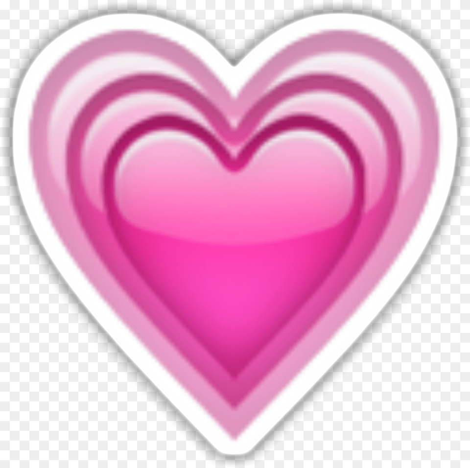 Pink Heart Emoji, Plate Png