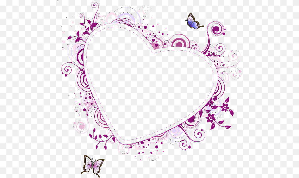 Pink Heart Frame, Purple, Art, Graphics, Pattern Free Transparent Png