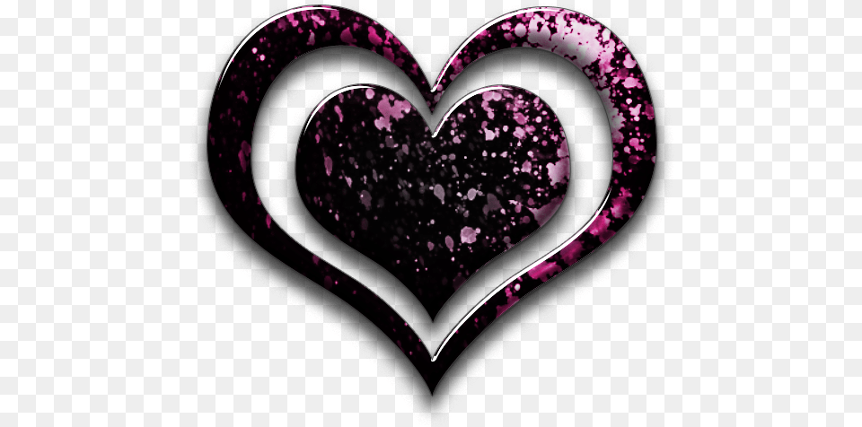 Pink Heart Icon Love Black And Pink Heart Free Png