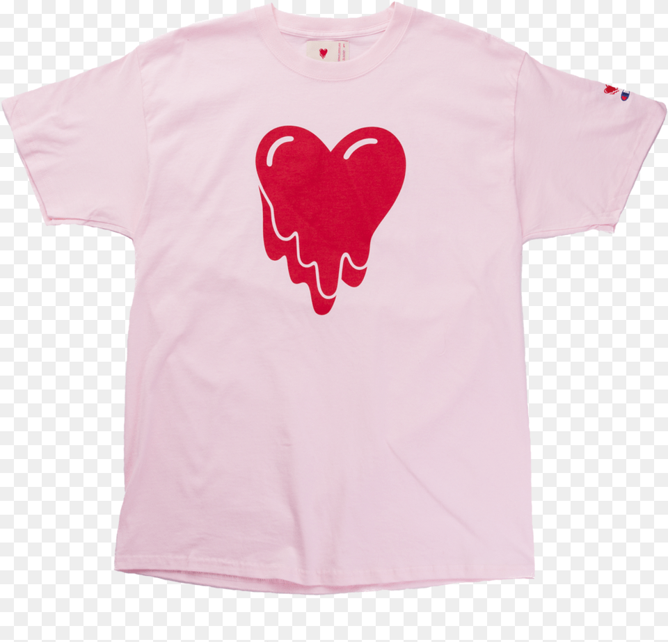 Pink Heart Image Heart, Clothing, T-shirt, Shirt, Symbol Free Png