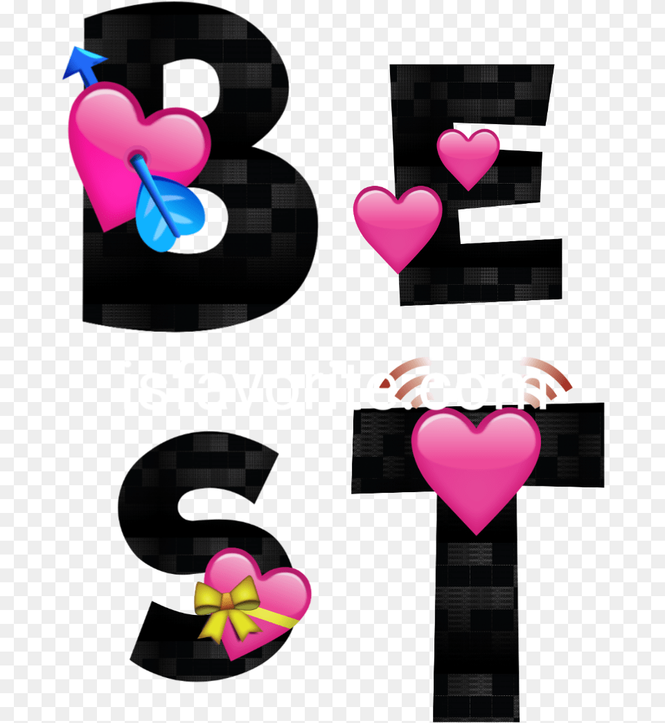 Pink Heart Letters Heart Free Png Download