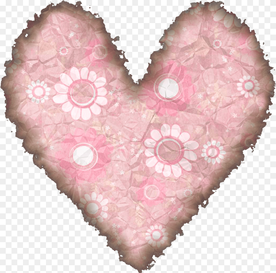 Pink Heart Petal Heart Png Image