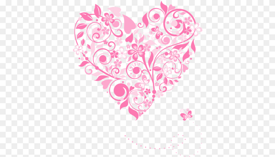 Pink Heart Picture Clip Art Webcomicmsnet Pink Heart Design, Floral Design, Graphics, Pattern Free Png Download