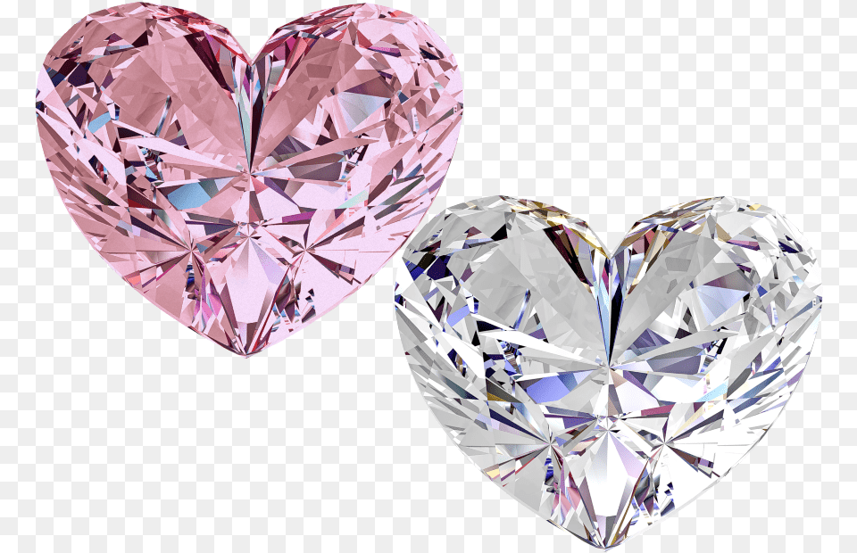 Pink Heart White Diamondfreetoedit Heart, Accessories, Diamond, Gemstone, Jewelry Free Png