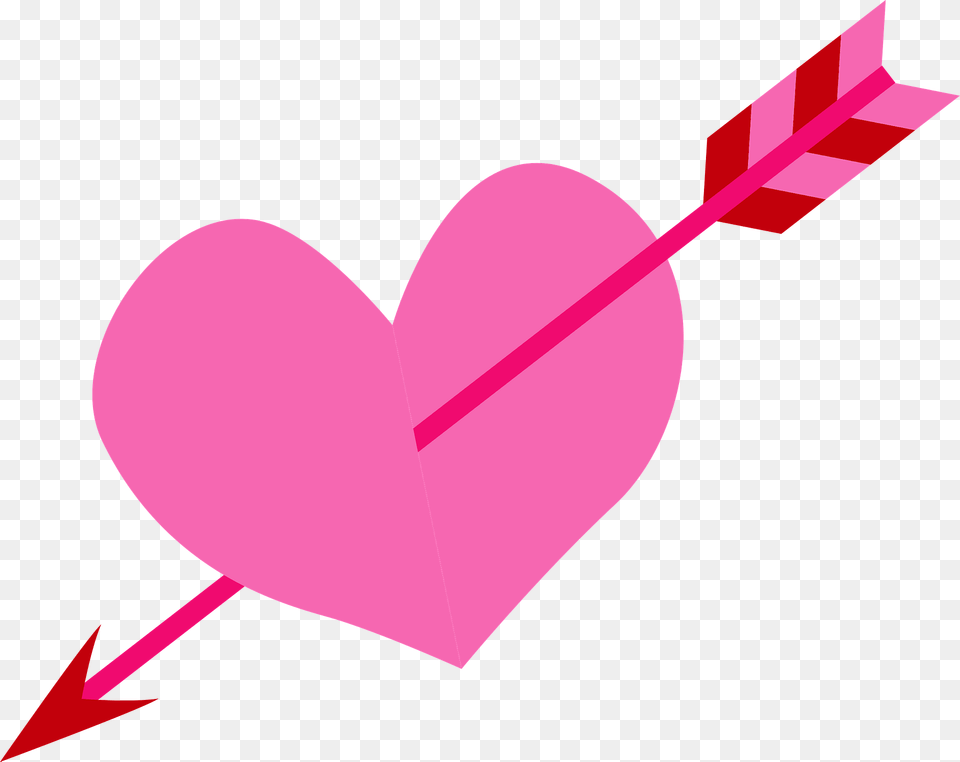 Pink Heart With Arrow Through It Clipart Free Transparent Png