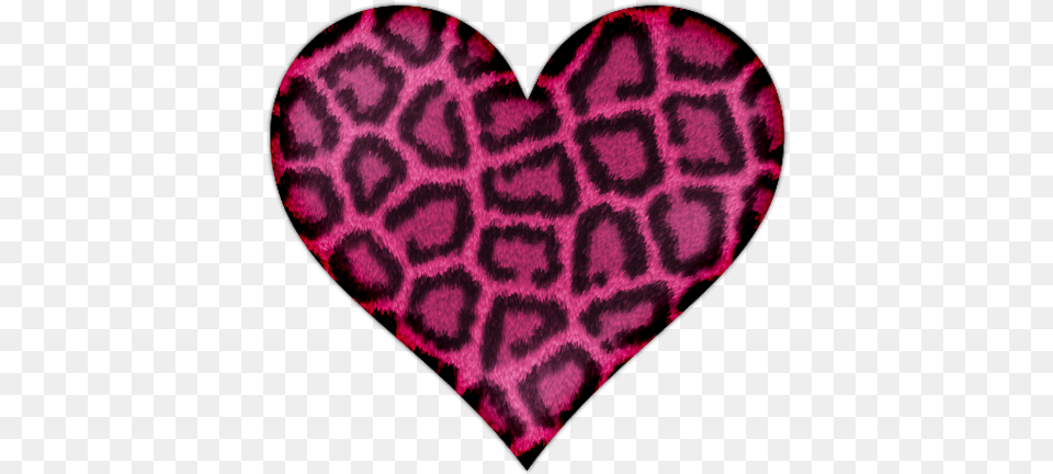 Pink Heart With Leopard Print Icon Pink Leopard Heart, Home Decor, Rug, Pattern, Animal Free Transparent Png