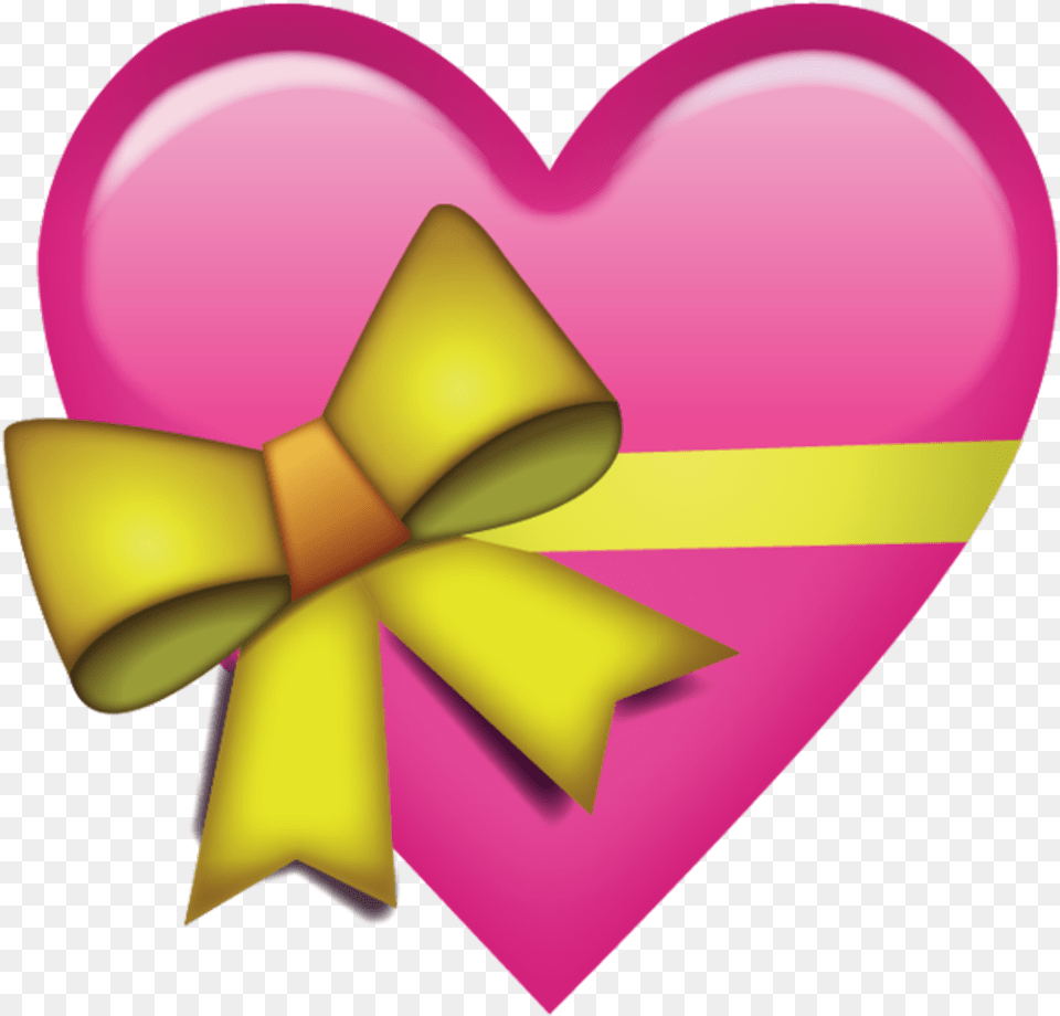 Pink Heart With Ribbon Emoji Icon Emoji Island Gift Heart Emoji, Balloon Png Image