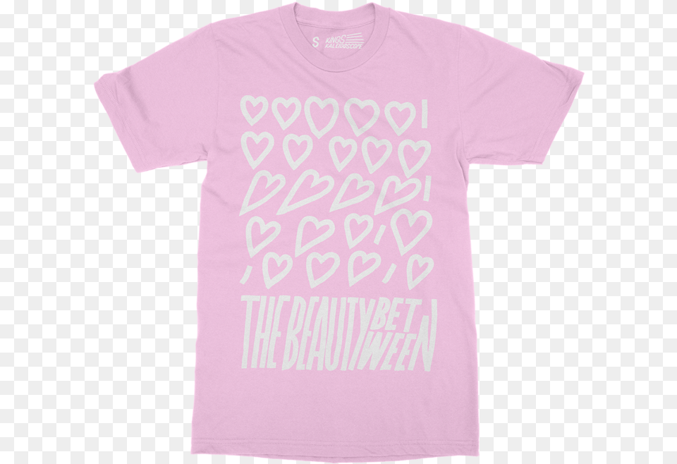 Pink Hearts, Clothing, Shirt, T-shirt Free Png
