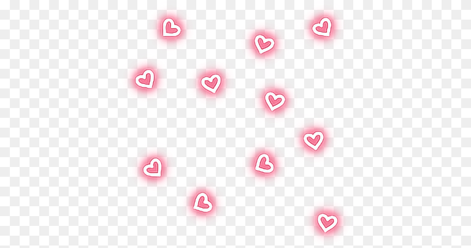 Pink Hearts Hearteu Glow Neon Light Pretty Red Tum Pink Heart, Purple, Number, Symbol, Text Free Png